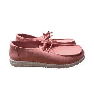 HEY DUDE Wendy Slub Pink Casual Shoes Size 11 -- BRAND NEW CLOSET STAPLE!!!
